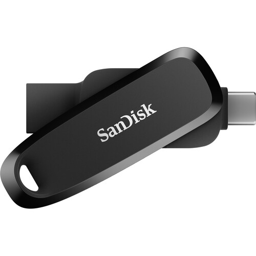 Memoria sandisk 64gb usb 3.2 gen1 phone drive para android tipo-c/tipo a negro giratoria sdddc6-064g-g46