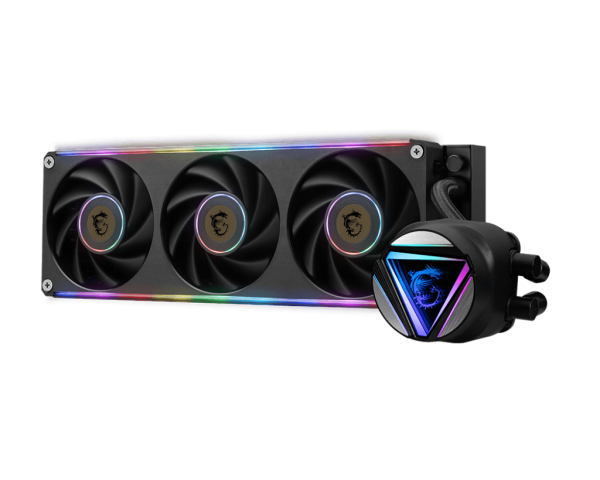 Disipador de enfriamiento liquido msi mag coreliquid c360 v2 / black / 360mm / intel 115x, 1200, 1700, 1851 / amd am5, am4 / rgb