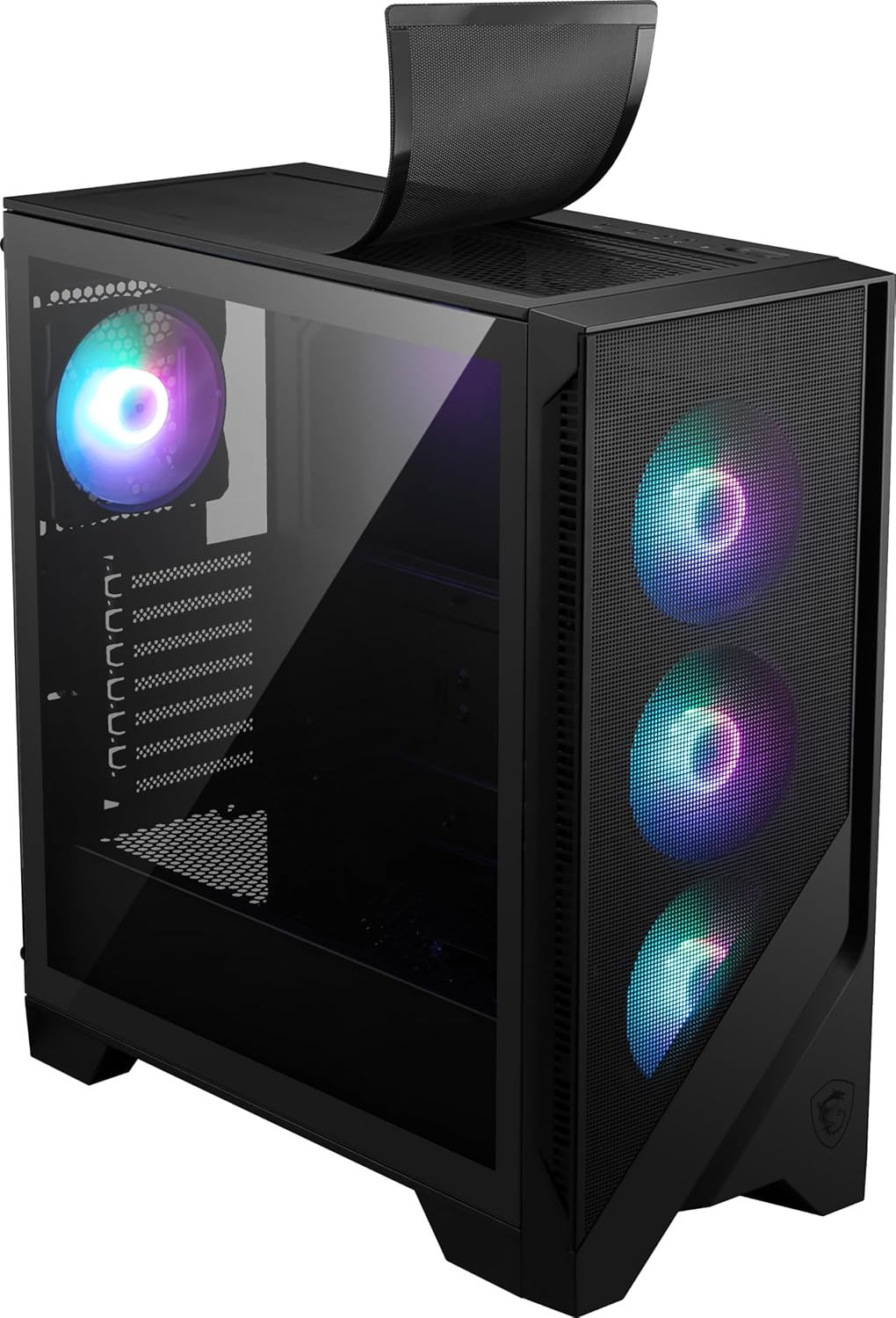 Gabinete MSI MAG FORGE 321R AIRFLOW, ATX, Panel Acrilico, 4x Vent RGB, Midi Tower, Negro