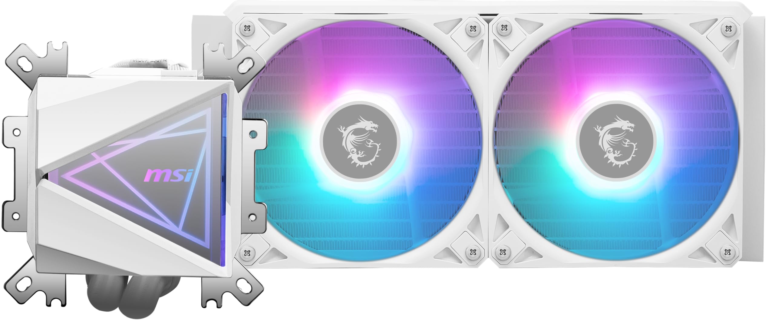 Enfriamiento Liquido MSI MAG CORELIQUID I240, 2x 120mm, Hasta 2100RPM, Blanco