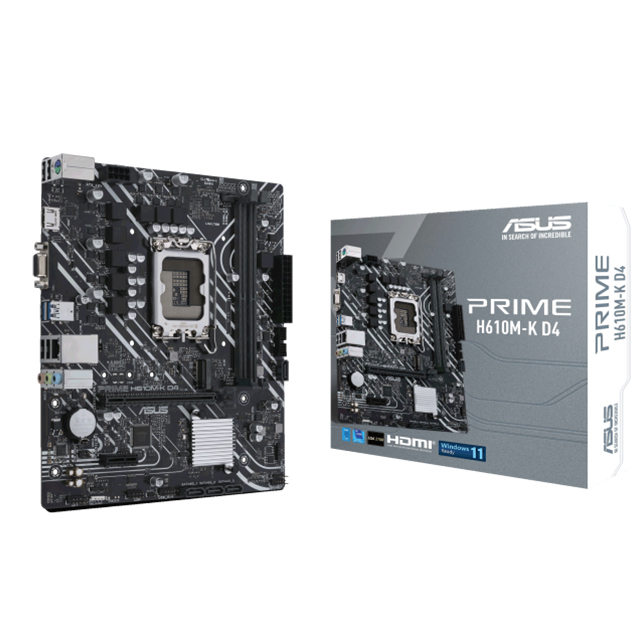 Tarjeta Madre Asus PRRIME H610M-K D4 CSM, LGA 1700, 2xDIMM Max 64 GB DDR4, HDMI/VGA
