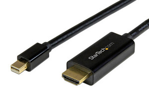 Startech.com cable conversor mini displayport a hdmi de 2m - color negro - ultra hd 4k - cable adaptador - mini displayport macho a hdmi macho - 2 m - negro - compatibilidad con 4k