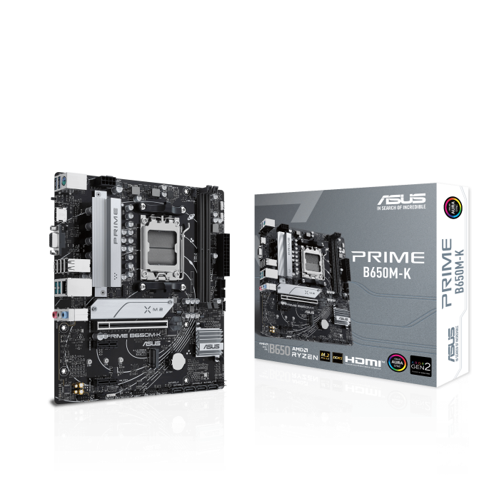 Tarjeta madre ASUS PRIME B650M-K Socket AM5, 2 DDR5-SDRAM, PCI-e 5.0, VGA/HDMI