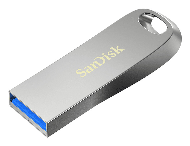 Memoria USB SanDisk Ultra Luxe, 256GB, USB-A 3.0, Lectura 150MB/s, Plata, SDCZ74-256G-G46