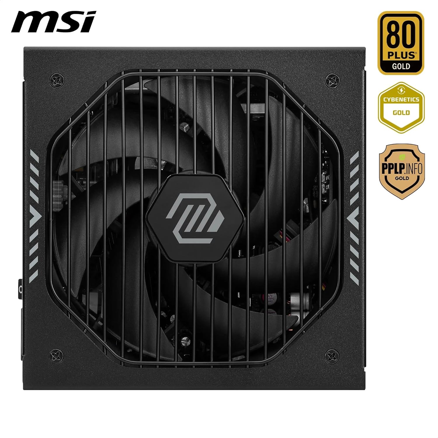 Fuente De Poder MSI MAG A1000GLS PCIE5, 1000 W, 80 Plus Gold, ATX 3.1, Soporte PCIe 5.1 GPU, Nativo 12V-2x6, Conector Bicolor, 12 V-2x6, ATX PSU, Cable Modular, Negro