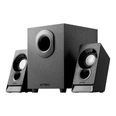 Bocinas Acteck con Subwoofer Elant ACT AS470, Alambrico, 3.5 mm, 2.1 canales, 6W RMS, Negro