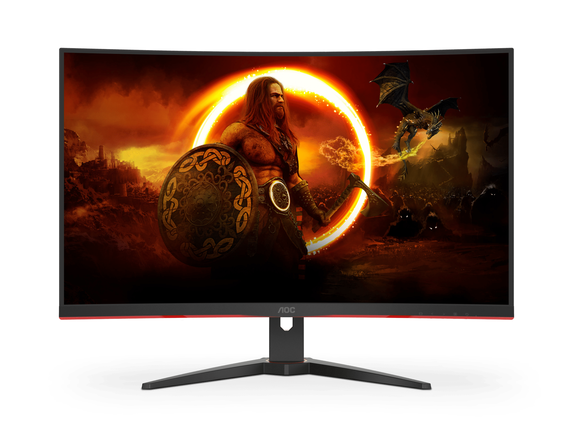Monitor aoc gamer curvo 32 / c32g42ze / panel va / 240 hz / t.r. 4 ms gtg / 0.3 ms mprt / adaptive sync  / hdmi / vga / dp / aspecto 16:9 / resolucion 1920 x 1080 / brillo 300 cd/m2 / vesa