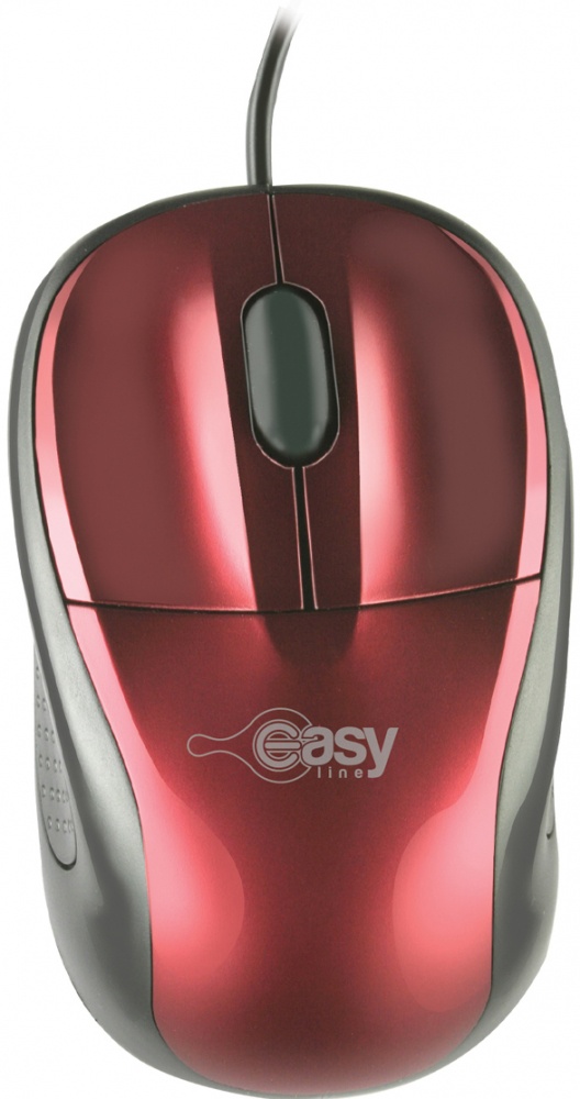 Mouse Perfect Choice Óptico Easy Line 993315, Alámbrico, USB, 1000DPI, Rojo