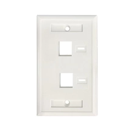 Intellinet Tapa de Pared, 2 Puertos, Blanco