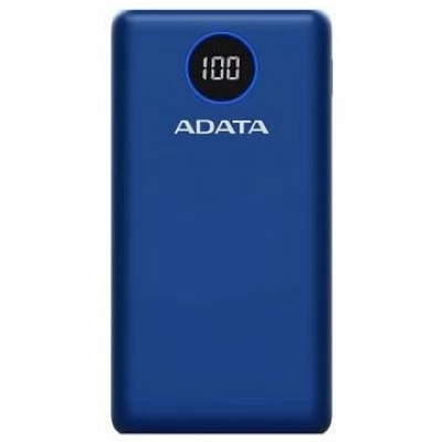 Power Bank Adata P20000QCD, 20,000 mAh, 1xUSB-C, 2xUSB 2.0, color azul