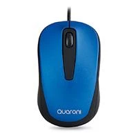 Mouse Quaroni Óptico MAQ02A, Alámbrico, USB, 1200DPI, Azul/Negro