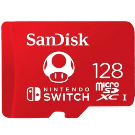 Memoria Micro SD SanDisk SDSQXAO-128G-GNCZN 128 GB, Velocidad 100 MB/s, Edicion Mario Bros