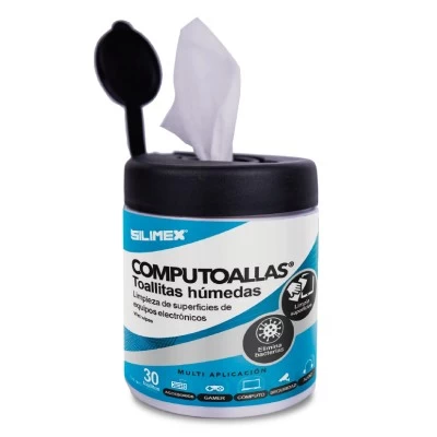 TOALLAS HUMEDAS ANTIESTATICAS SILIMEX C/30 PIEZAS PARA PANTALLA/GABINETE