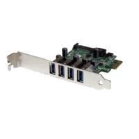 Tarjeta pci express adaptador pci e usb 30 con uasp de 4 puertos y alimentacin sata controlador superspeed 4x usb a startechcom mod pexusb3s4v
