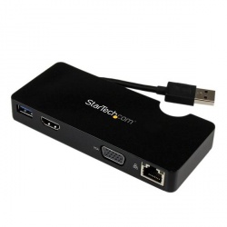 Startech.com replicador de puertos usb 3.0 con hdmi o vga, ethernet gigabit y usb pass-through - docking station para portátil - estación de conexión - usb - hdmi - gige - para p/n: armpivo
