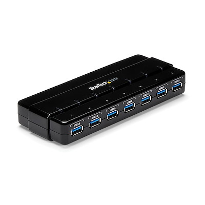 Startech.com concentrador ladrón usb 3.0 de 7 puertos - hub de sobremesa con adaptador de alimentación - hub - 7 x superspeed usb 3.0 - sobremesa - para p/n: bndtbusb3142, pexus313ac2v, pex