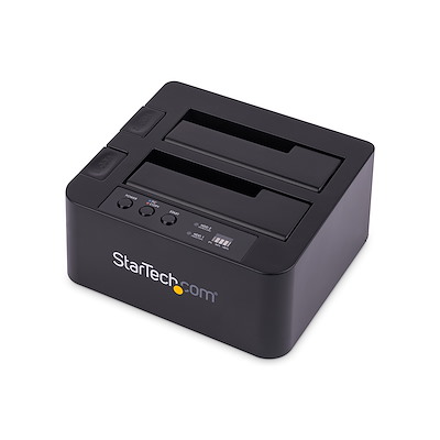 Startech.com dual bay hard drive duplicator, standalone usb 3.0 (5 gbps) esata to 2.53.5 sata iii hddssd clonercopier, hard drive docking station - hard disk cloner - controlador de almacen