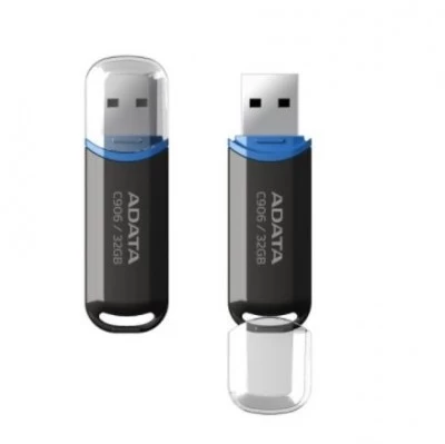 Memoria usb ADATA 32GB C906, 32GB, 2.0, Factor de forma Tapa, Color Negro