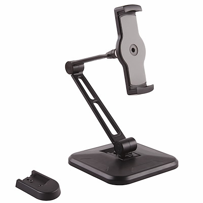 Startech.com soporte ajustable para tablet - con brazo - base universal para ipad y tablets de 4,7" to 12,9" - soporte de sobremesa o de montaje en pared - kit de montaje (placa de pared, b