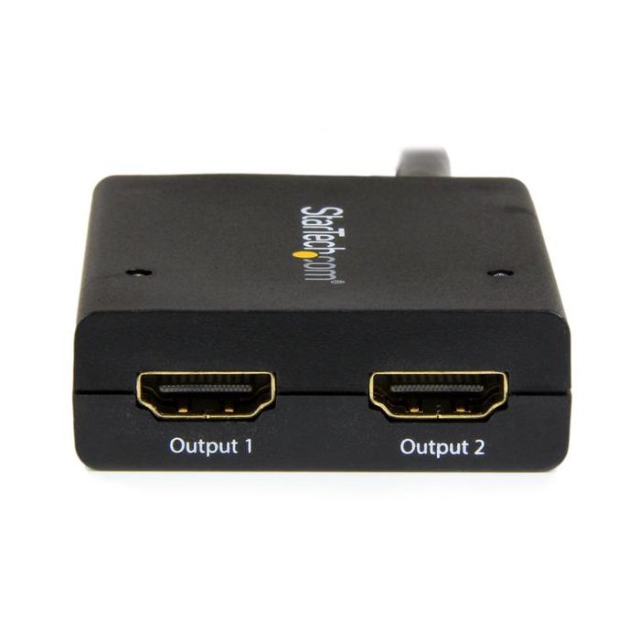 Startech.com multiplicador de vídeo hdmi de 2 puertos - splitter hdmi 4k 30hz de 2x1 alimentado por usb o adaptador de alimentación - separador de vídeo/audio - 2 x hdmi - sobremesa - para
