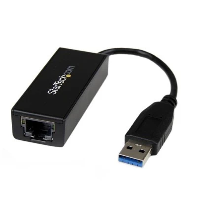StarTech.com Adaptador de Tarjeta de Red Externa NIC USB 3.0 Macho - Gigabit Ethernet RJ-45 Hembra, 1Gbps, Negro