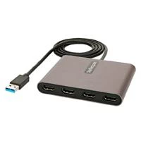 StarTech.com Adaptador USB 3.0 Macho - 4x HDMI Hembra, Gris