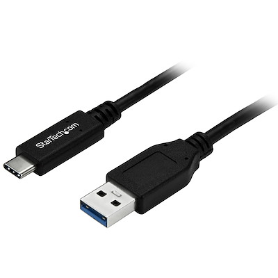 Startech.com cable de 1m adaptador usb a a usb tipo c - cable usb-c macho a macho - cable usb - usb (m) a 24 pin usb-c (m) - usb 3.0 - 1 m - negro - para p/n: hb30a3a1cst, hb30c3a1cst, hb30
