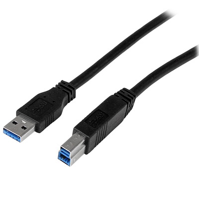 StarTech.com Cable USB-A Macho - USB-B Macho, 2 Metros, Negro, USB3CAB2M
