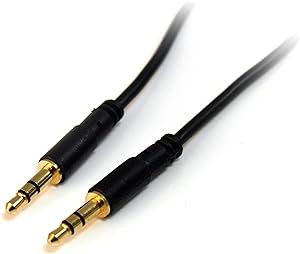 Startech.com cable delgado de 91cm de audio estéreo conector mini jack 3,5mm - plug trrs - macho a macho - cable de audio - mini-phone stereo 3.5 mm macho a mini-phone stereo 3.5 mm macho -