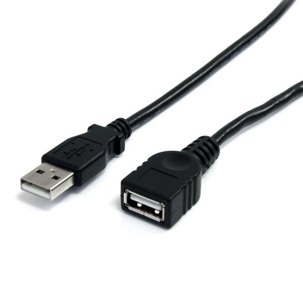 Cable de Extensión, StarTech.com, USB 2.0 A Macho - USB A Hembra, 3 Metros, Negro