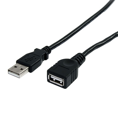 Startech.com cable de 91cm de extensión usb 2.0 - alargador usb a macho a hembra - extensor - negro - cable alargador usb - usb (m) a usb (h) - usb 2.0 - 91 cm - negro - para p/n: 35fcreadb