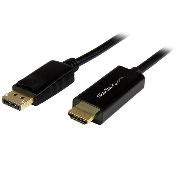Startech.com cable conversor displayport a hdmi de 1m - color negro - ultra hd 4k - cable adaptador - displayport macho a hdmi macho - 1 m - negro - compatibilidad con 4k - para p/n: tb3dk2