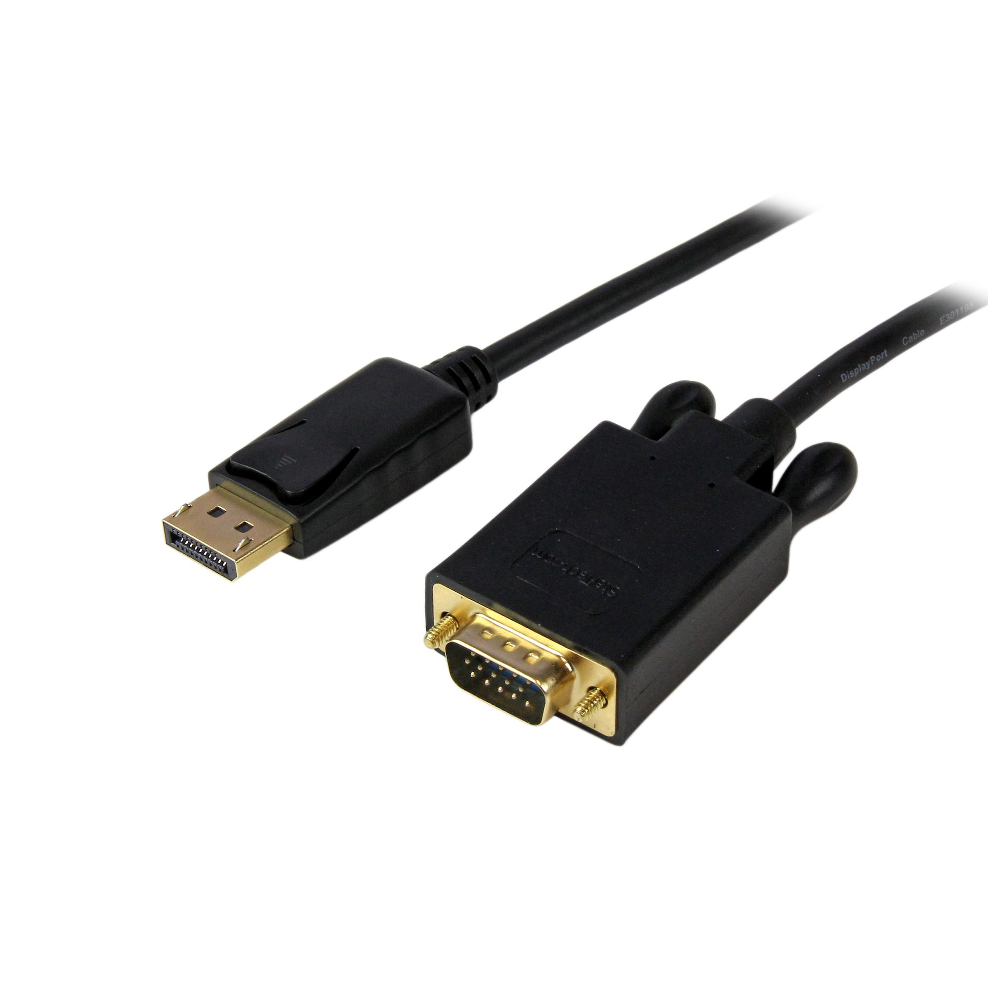 Startech.com cable de 1,8m displayport a vga - cable adaptador activo de displayport a vga - vídeo 1080p - cable de monitor dp a vga - convertidor dp 1.2 a vga - conector dp con pestillo (d