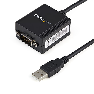 Startech.com cable de 1,8m usb a puerto serie serial rs232 con retención del puerto de asignación com - 1x db9 macho - 1x usb a macho - adaptador serie - usb - rs-232 - negro