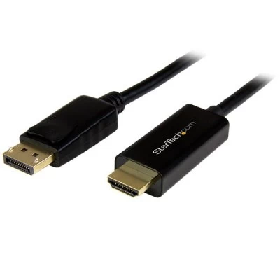 StarTech.com Cable DisplayPort 1.2 Macho - HDMI Macho, 4K, 30Hz, 2 Metros, Negro