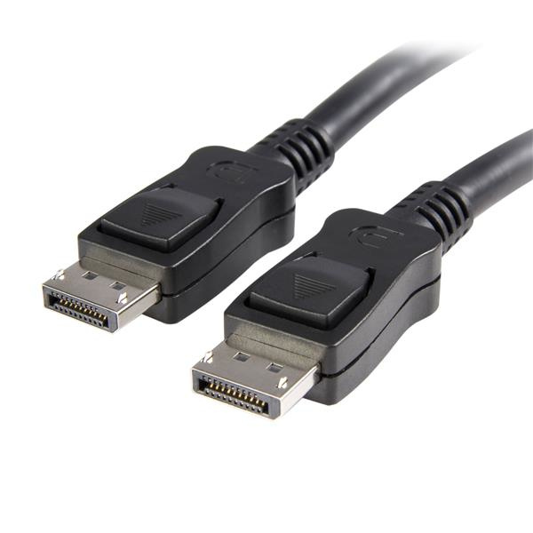 StarTech.com Cable DisplayPort 1.2 Macho - DisplayPort 1.2 Macho, 4K, 5 Metros, Negro, con Cierre de Seguridad