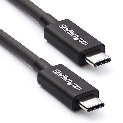Startech.com cable de 2m thunderbolt 3 usb-c (20gbps) - compatible con thunderbolt, displayport y usb - cable thunderbolt - 24 pin usb-c (m) a 24 pin usb-c (m) - thunderbolt 3 / usb / displ