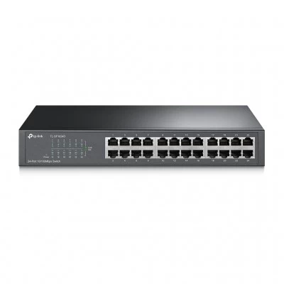 Switch TP-LINK SG1024D, 24 puertos, Gigabit, 10/100/1000 Mbps, No administrable, montable en rack